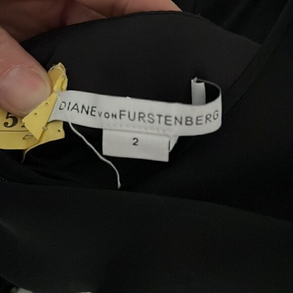 Diane Von Furstenberg Cotton Blend Lace Silk Mini Dress Size 2 - Picture 11 of 11